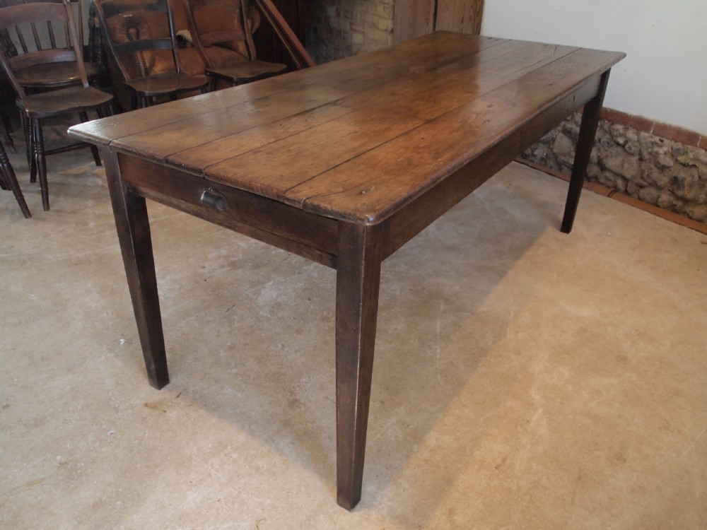 Table refectory dining farmhouse French Ash c1850 View VIII