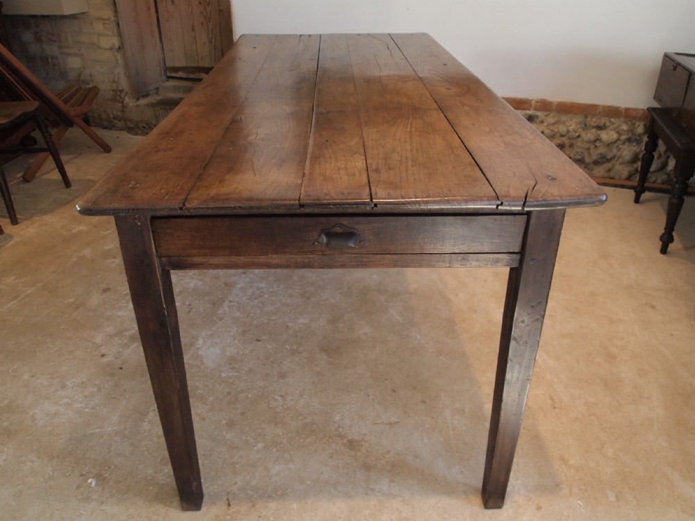 Table refectory dining farmhouse French Ash c1850 View X