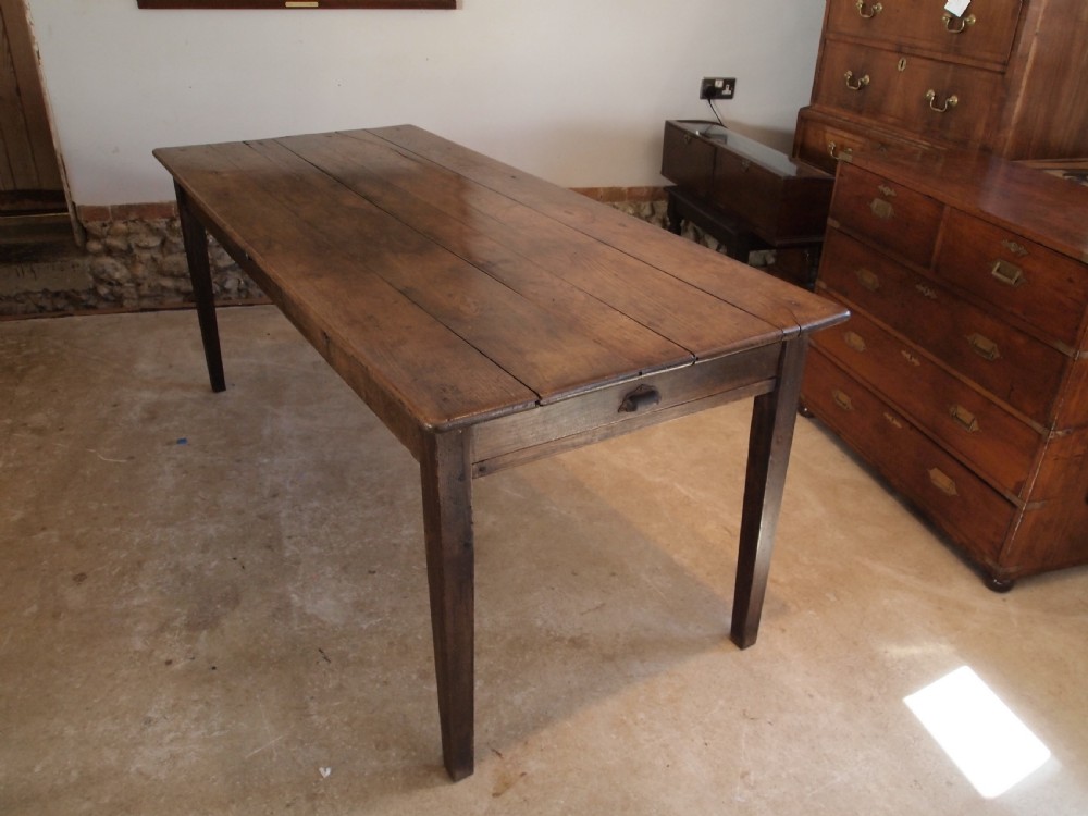 Table refectory dining farmhouse French Ash c1850 View XII