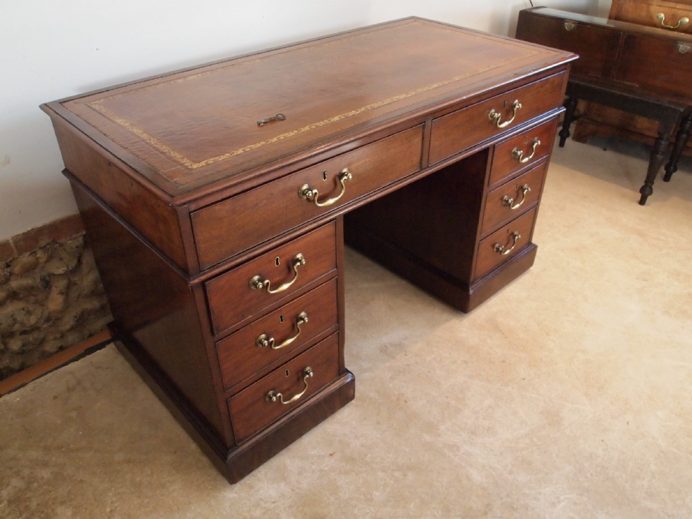 Desk very rare fine George III Mahogany c1790 View XII