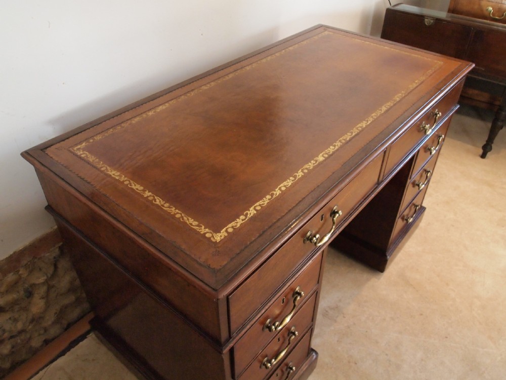 Desk very rare fine George III Mahogany c1790 View XIII