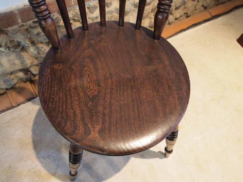 Chairs set of 4 Victorian Beech and Elm c1880 View VIII