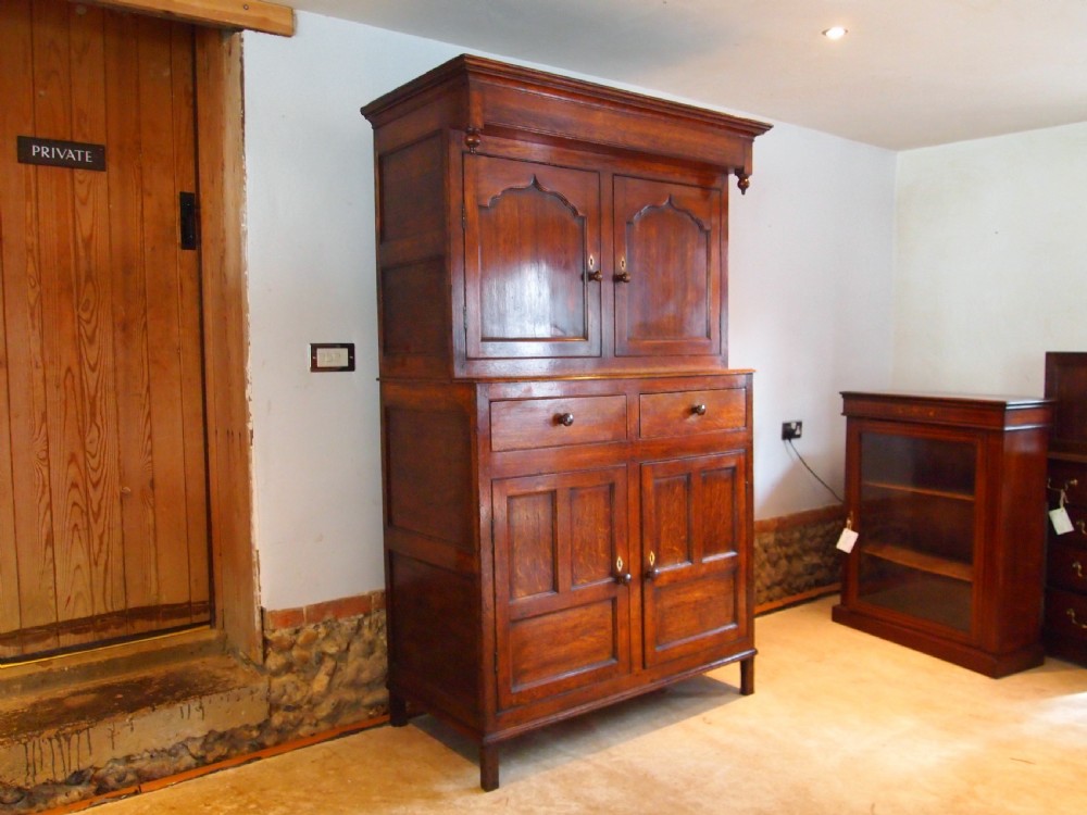 Cupboard dresser sideboard Welsh Oak 2 part George III c1790