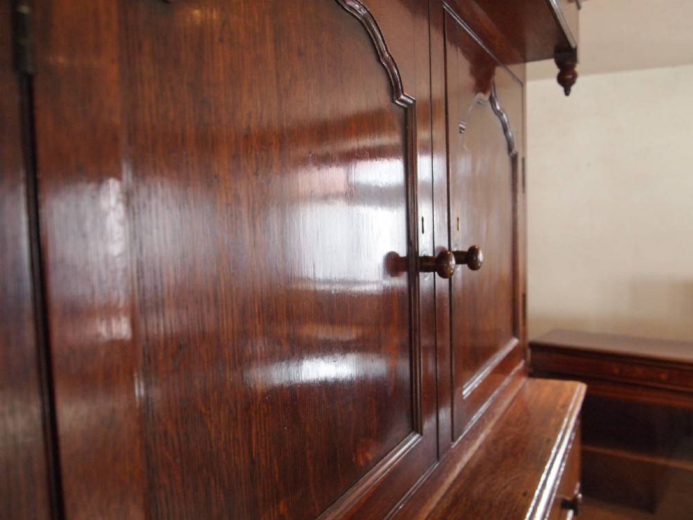 Cupboard dresser sideboard Welsh Oak 2 part George III c1790 View III