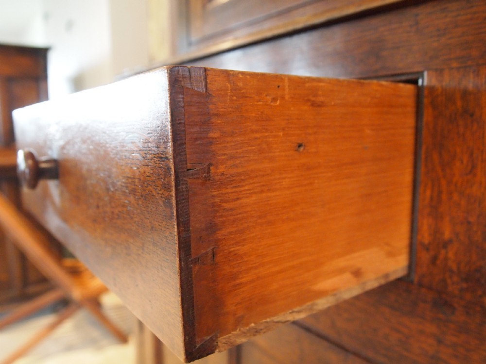 Cupboard dresser sideboard Welsh Oak 2 part George III c1790 View V
