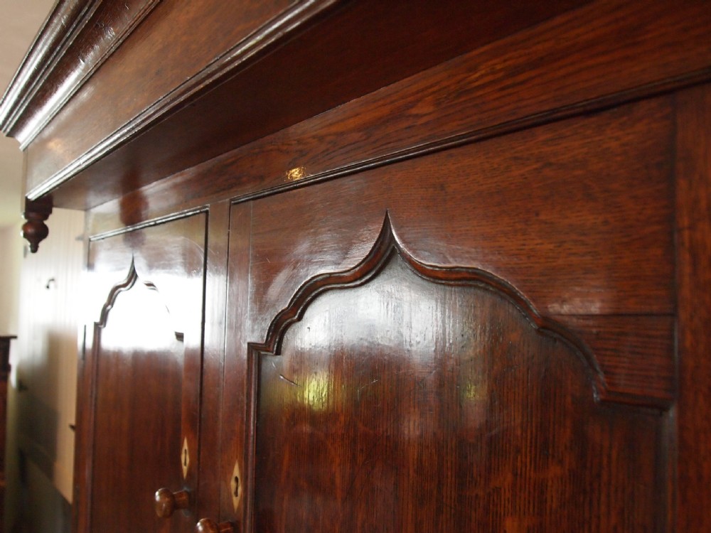 Cupboard dresser sideboard Welsh Oak 2 part George III c1790 View X