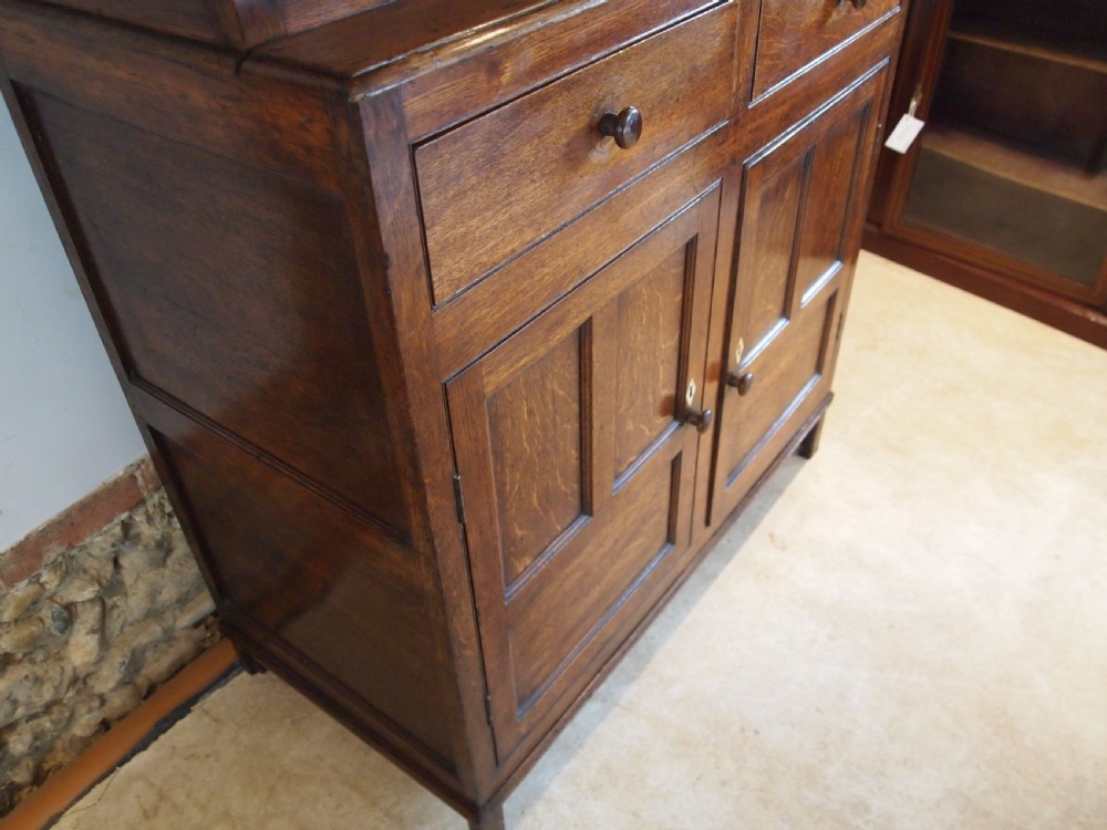 Cupboard dresser sideboard Welsh Oak 2 part George III c1790 View XIII