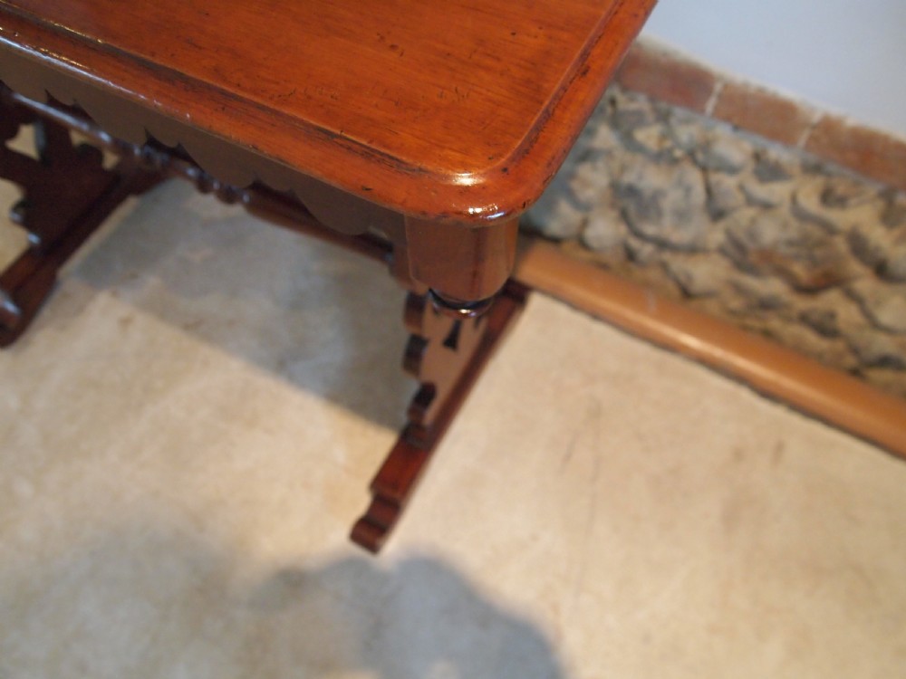 Table side hall lamp console Victorian Mahogany c1880 View II