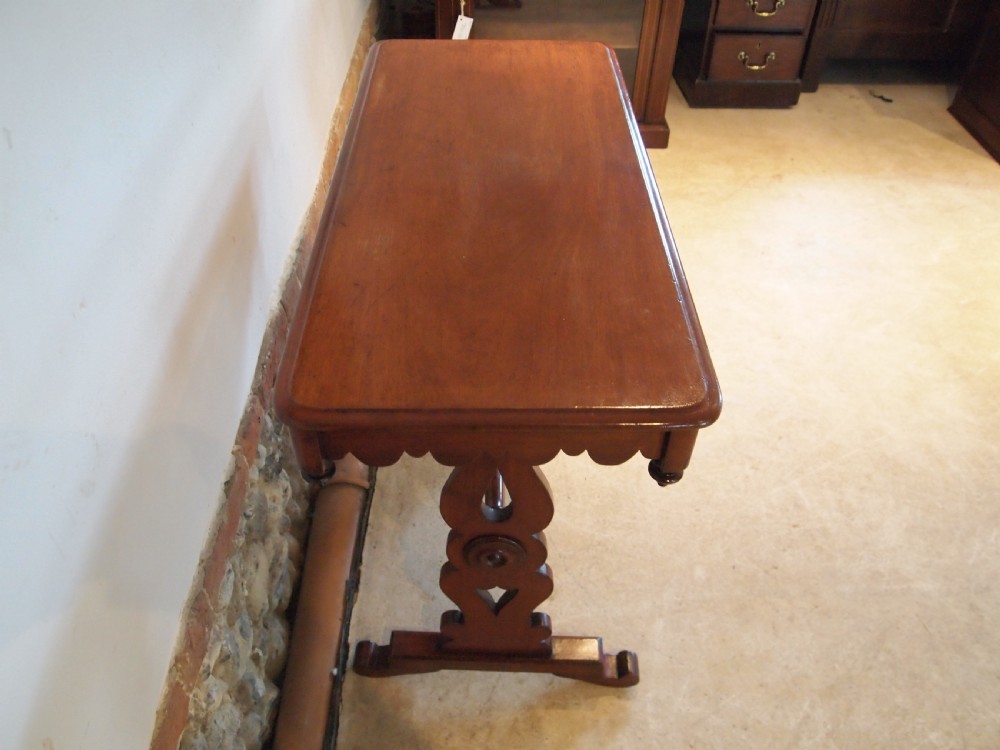 Table side hall lamp console Victorian Mahogany c1880 View IV