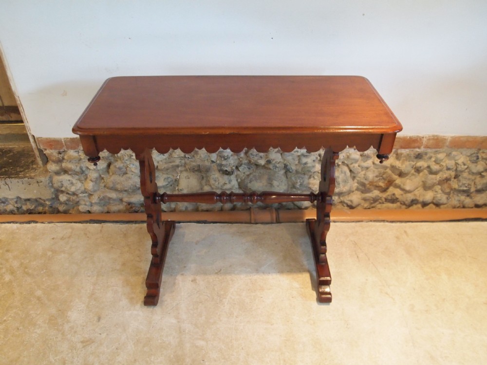 Table side hall lamp console Victorian Mahogany c1880 View VI