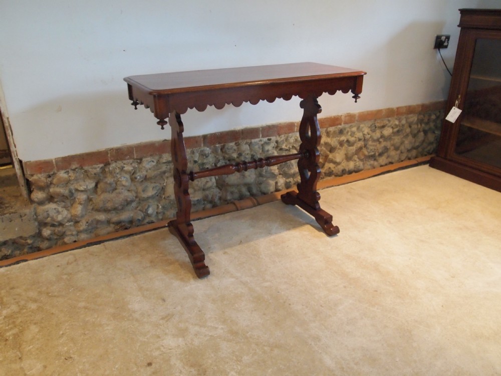 Table side hall lamp console Victorian Mahogany c1880 View VII