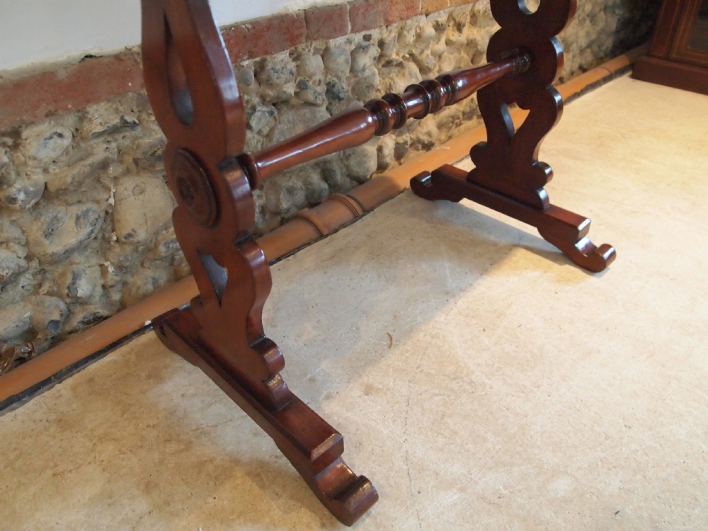 Table side hall lamp console Victorian Mahogany c1880 View IX