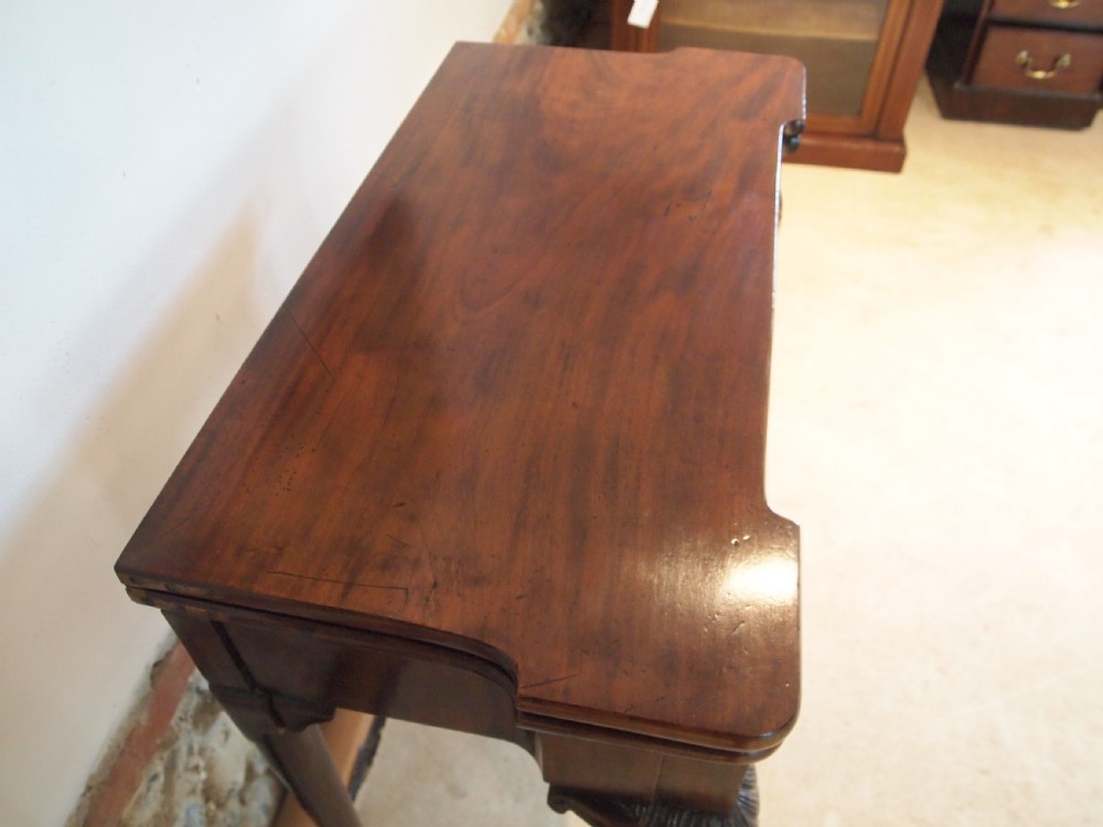 Table card hall Cuban Mahogany console lamp side George II c1750 View IV