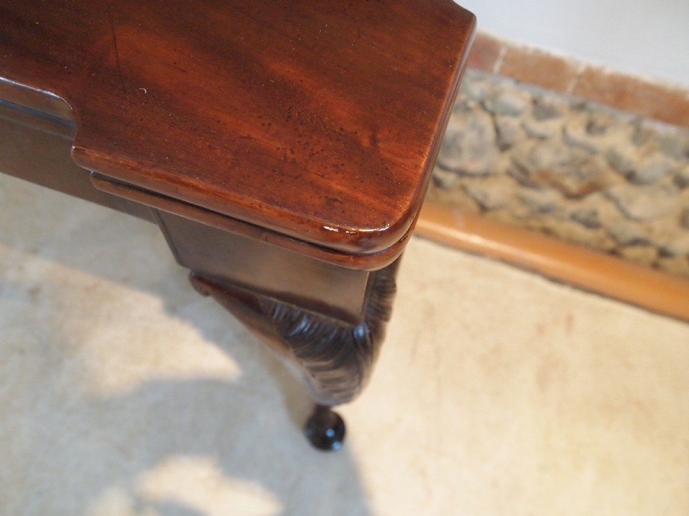 Table card hall Cuban Mahogany console lamp side George II c1750 View XIII