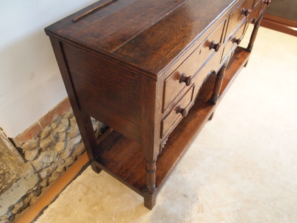 Dresser Welsh Oak pot board South Wales George III c1800  View V