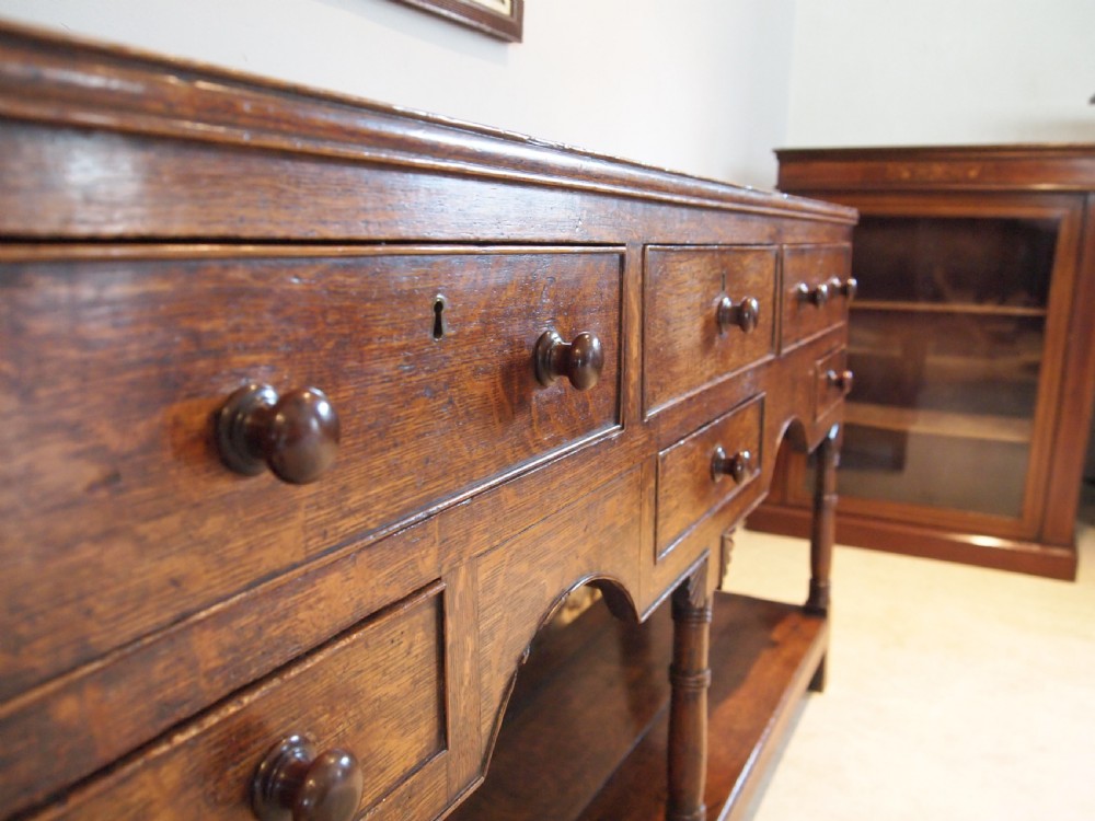 Dresser Welsh Oak pot board South Wales George III c1800  View VI