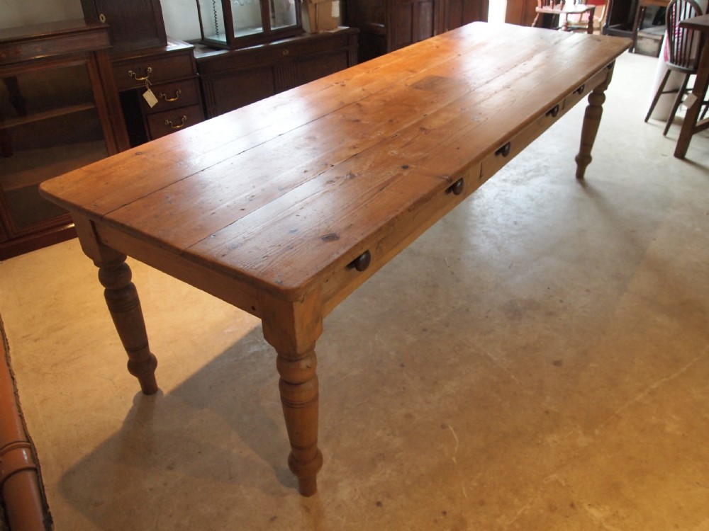Table farmhouse refectory dining seats 12 Pine c1930 View IV