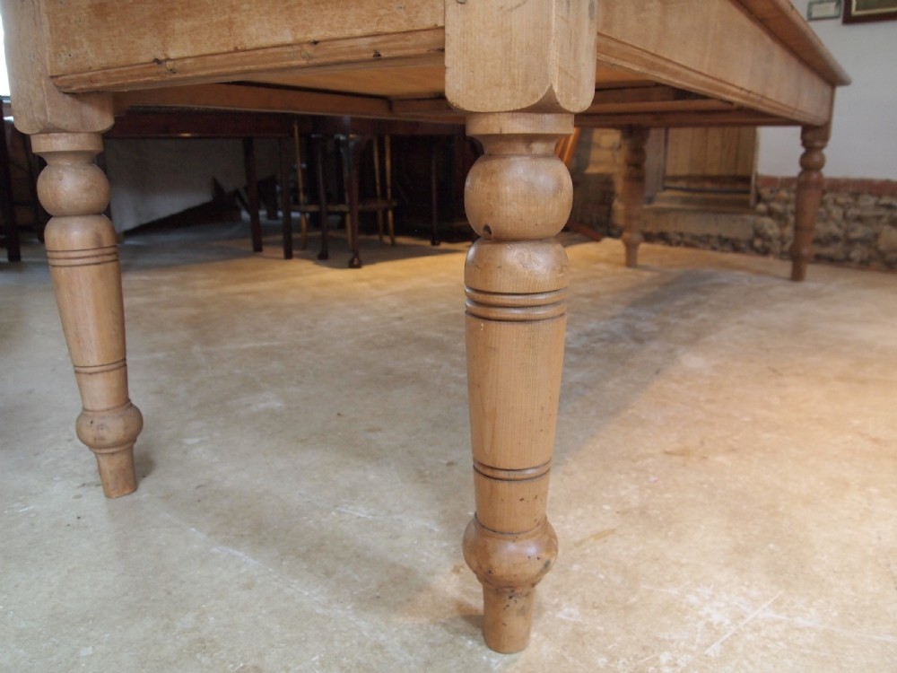 Table farmhouse refectory dining seats 12 Pine c1930 View VI