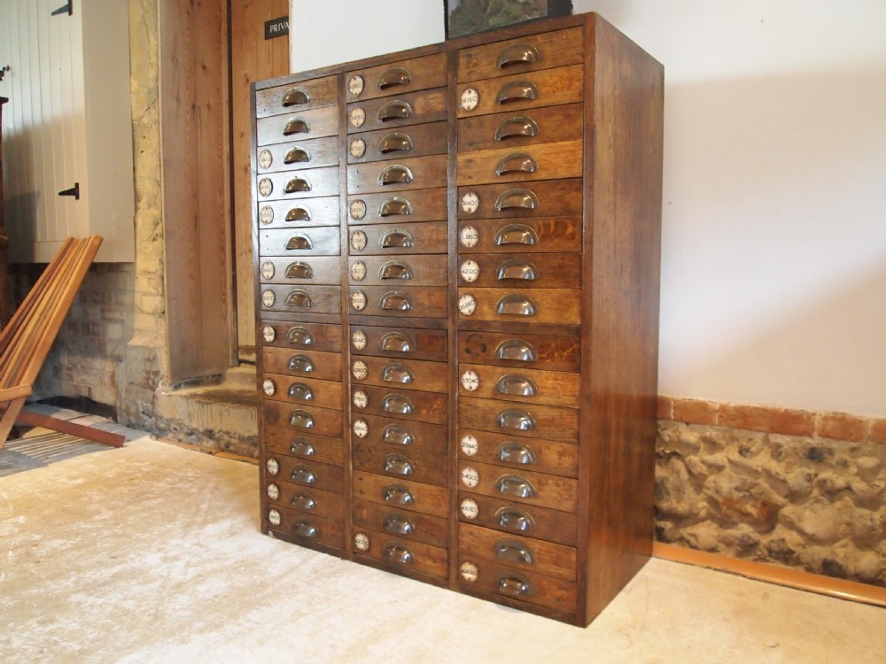 Chest of drawers Oak collectors chest bank c1910 View VII