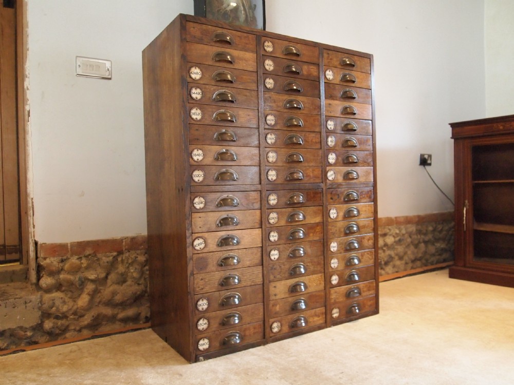 Chest of drawers Oak collectors chest bank c1910 View XI
