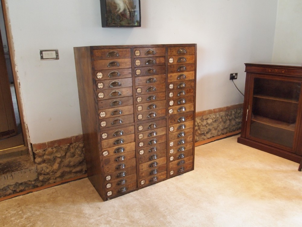 Chest of drawers Oak collectors chest bank c1910 View XV