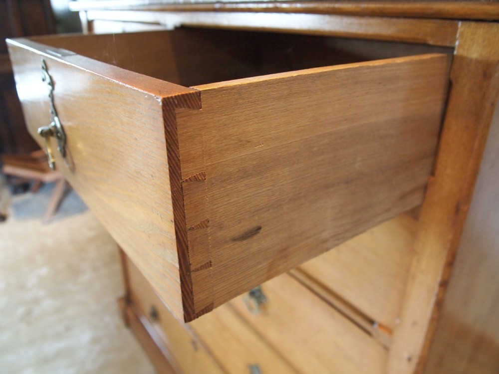 Chest of drawers Arts and Crafts Victorian Ash Pugin influenced c1880 View III