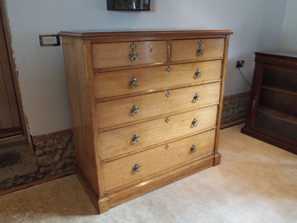 Chest of drawers Arts and Crafts Victorian Ash Pugin influenced c1880 View XIV