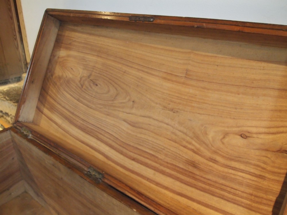 Chest coffer coffee table trunk Camphor wood Military Campaign c1860 View VII