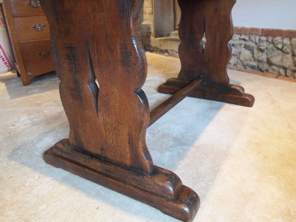 Table dining refectory farmhouse tavern Victorian Oak c1890 View IV