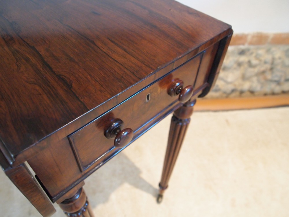Table hall lamp side console fine Regency Rosewood c1830 View V