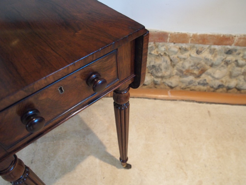 Table hall lamp side console fine Regency Rosewood c1830 View X