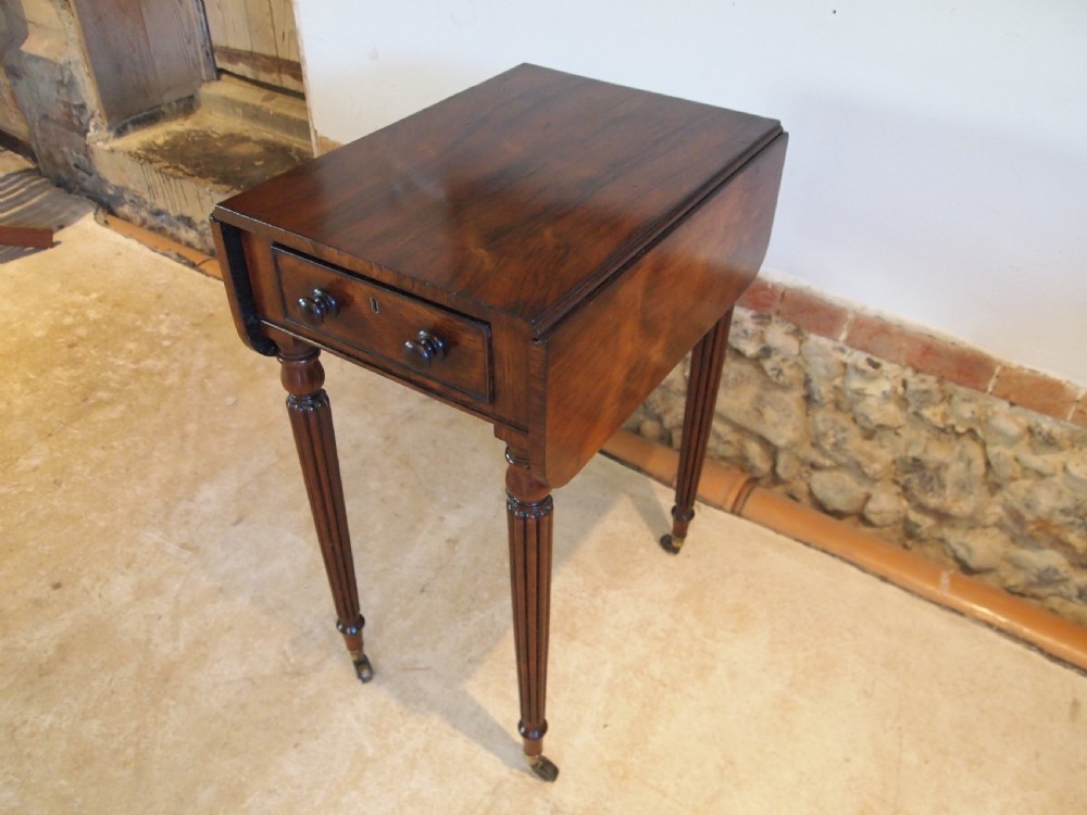 Table hall lamp side console fine Regency Rosewood c1830 View XI