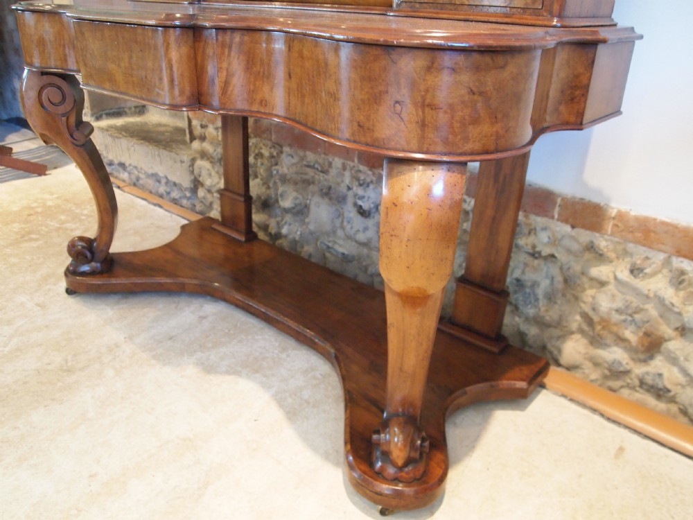 Dressing chest of drawers stunning Victorian burr Walnut c1860 View IV