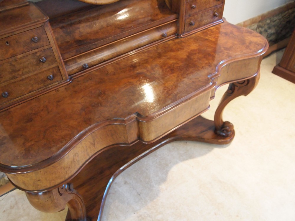 Dressing chest of drawers stunning Victorian burr Walnut c1860 View V