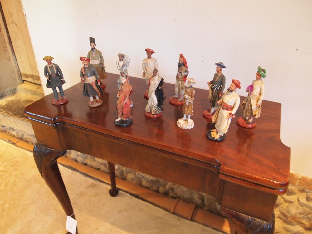 Folk art Indian terracotta clay and fabric Victorian c1890
