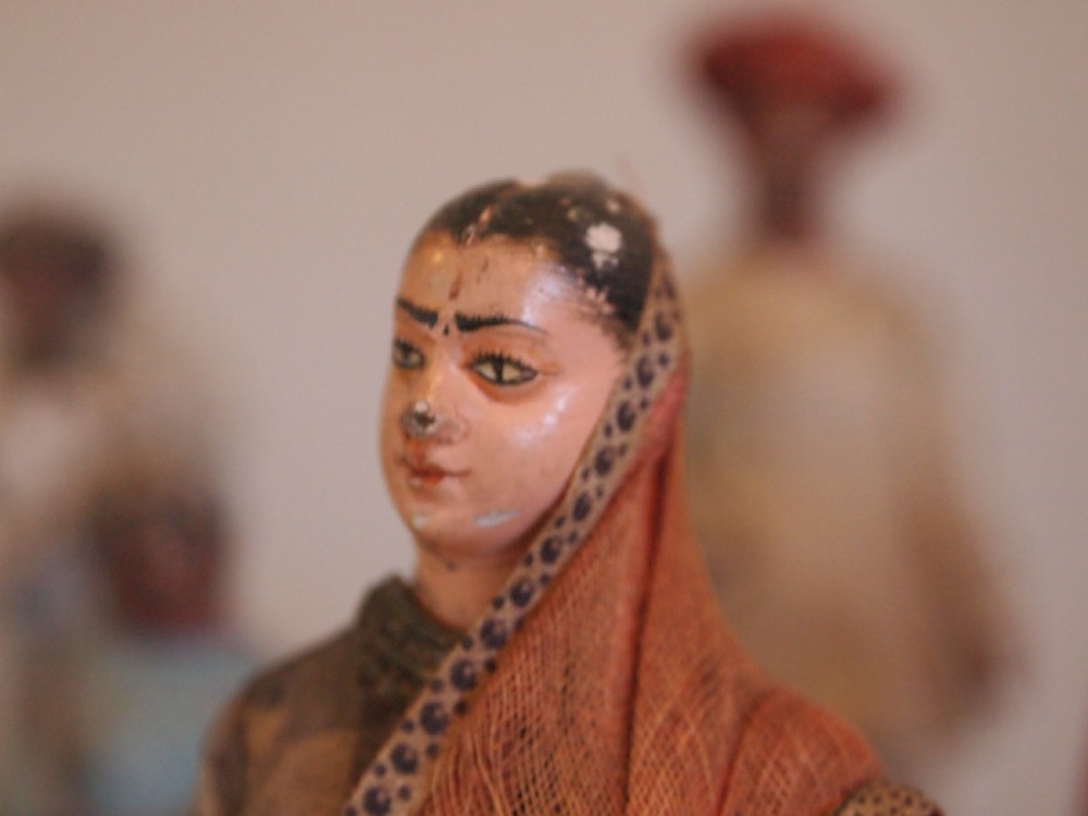 Folk art Indian terracotta clay and fabric Victorian c1890 View IV