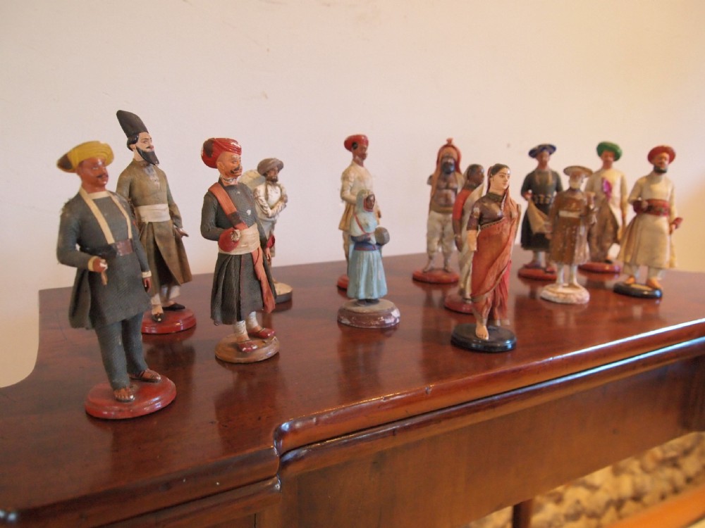 Folk art Indian terracotta clay and fabric Victorian c1890 View VII