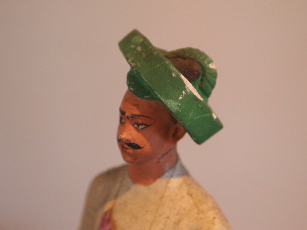 Folk art Indian terracotta clay and fabric Victorian c1890 View X