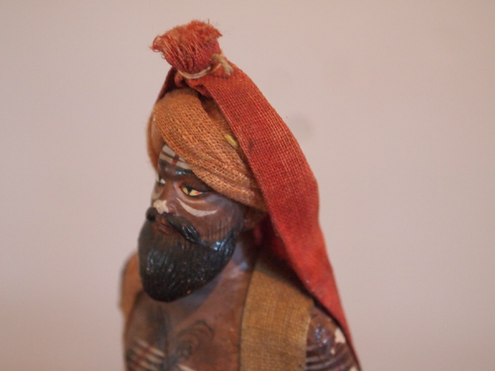 Folk art Indian terracotta clay and fabric Victorian c1890 View XII