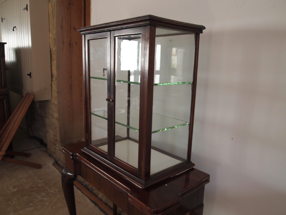 Cabinet display haberdashery shop counter Victorian Mahogany c1890 View VI