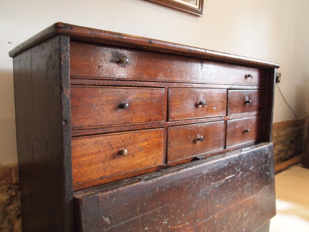 Chest of drawers rare George III engineers or cabinet makers chest c1800 View XIV
