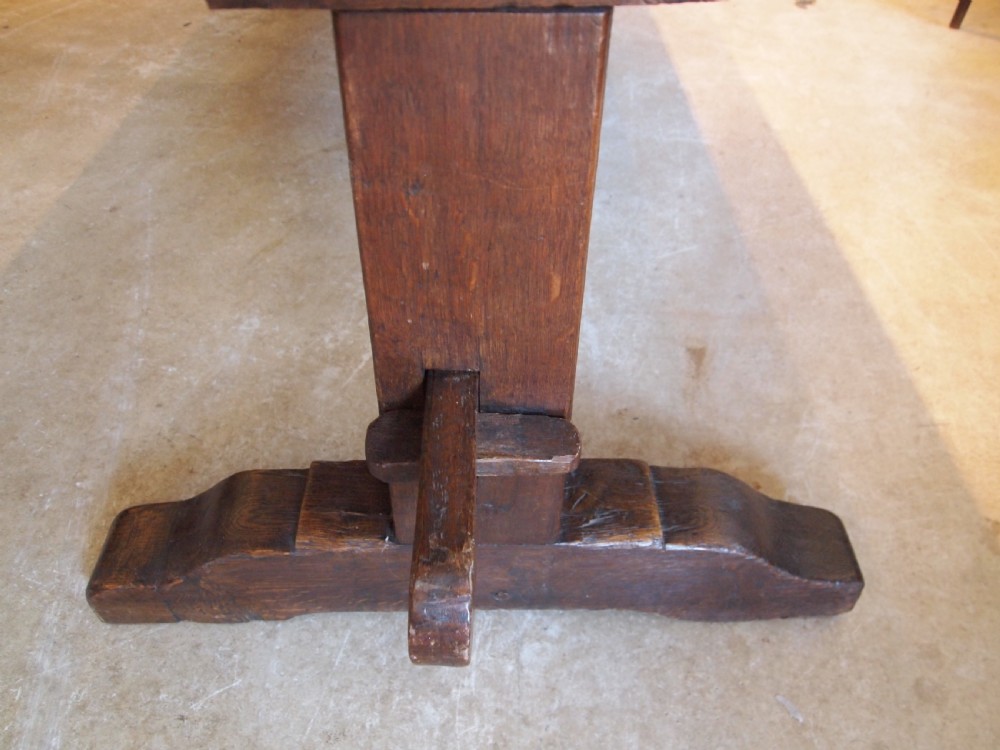 Table Elm refectory farmhouse dining large seats 10 Edwardian c1900 View VII