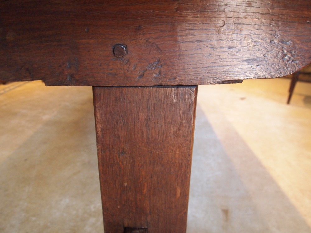 Table Elm refectory farmhouse dining large seats 10 Edwardian c1900 View IX