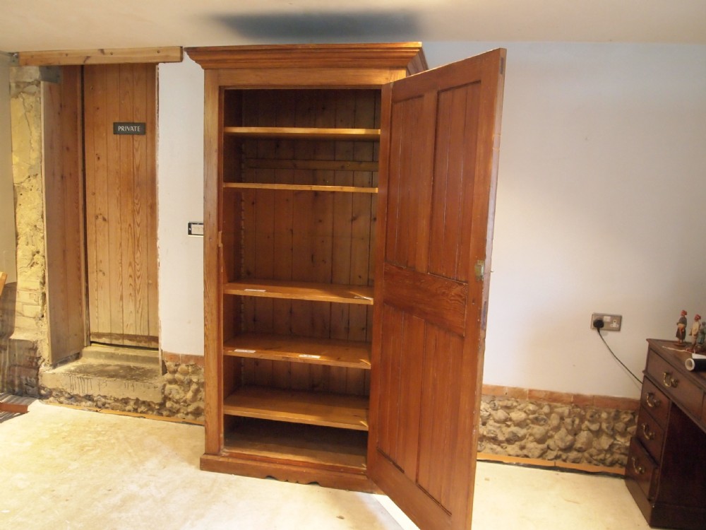 Cupboard pantry dresser shoes Victorian Pitch Pine c1890 View VI