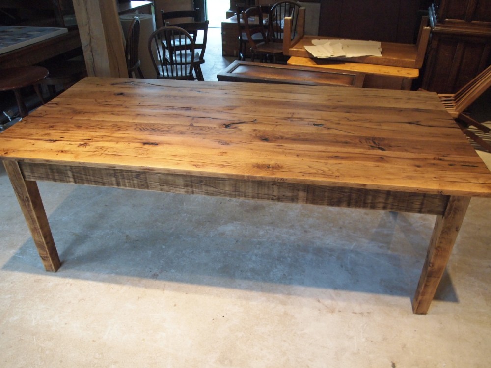 Table refectory farmhouse Edwardian Oak seats 8 c1900 View IV