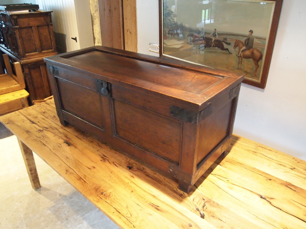 Coffer chest blanket box Queen Anne Oak c1700