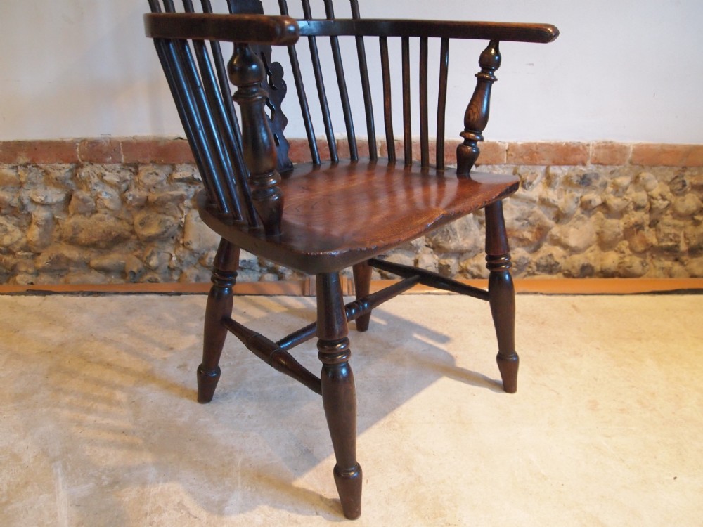Chair Rare Windsor armchair Ash and Elm c1840 View II
