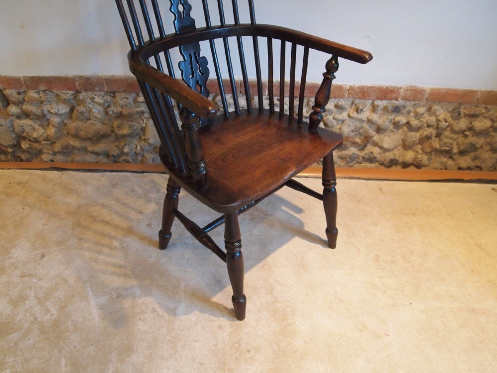 Chair Rare Windsor armchair Ash and Elm c1840 View III