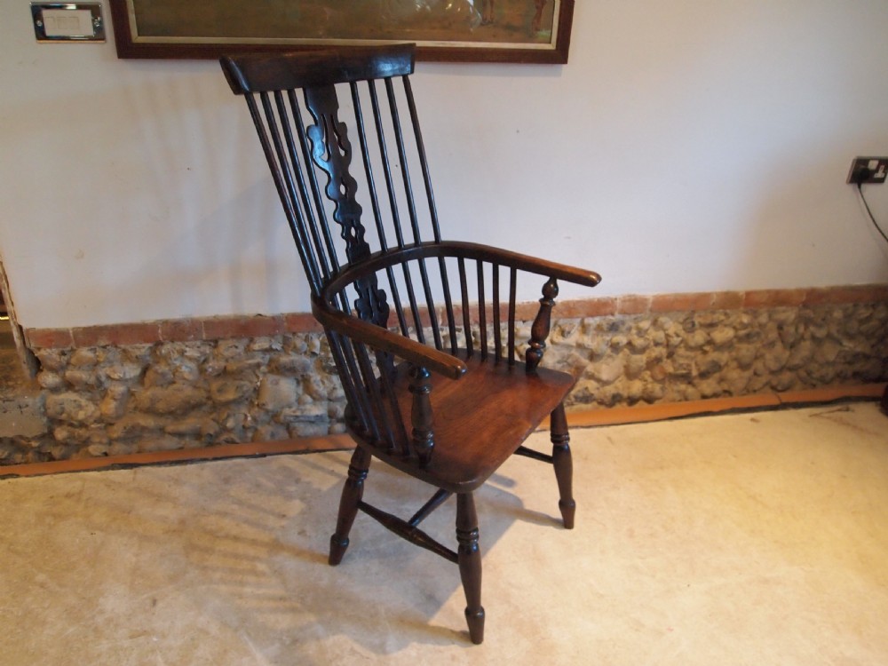 Chair Rare Windsor armchair Ash and Elm c1840 View X