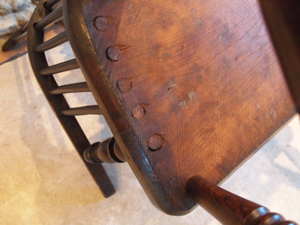 Chair Rare Windsor armchair Ash and Elm c1840 View XIV